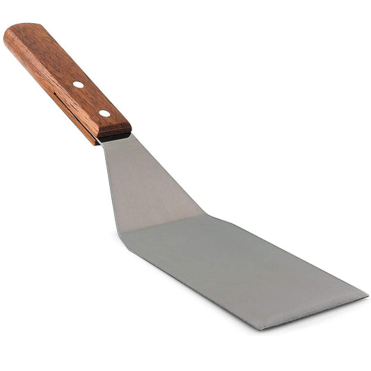 Baskety Metal Spatula Set | BBQ & Grilling Accessories | Commercial Grade Stainless Steel Utensil with Griddle Scraper, Pancake Flipper, and Hamburger Turner for Flat Top Grill - Small F
