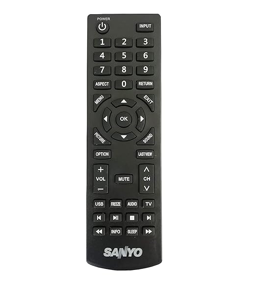 Sanyo LED LCD HD TVs | TV Accessories |   All-in-one remote with black finish and compatibility for all Sanyo TV models.