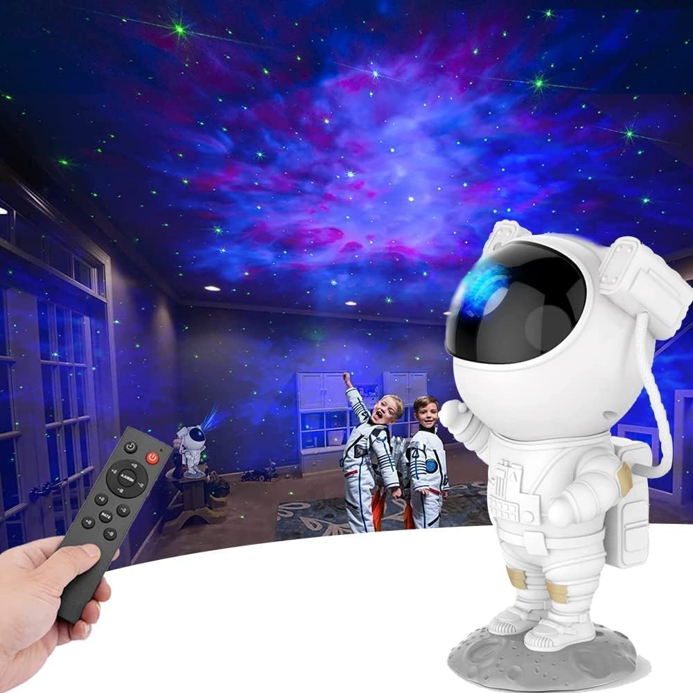 Astronaut Galaxy Projector with Remote Control | Night Lights | 360° Adjustable Timer and Kids Night Light Benefits