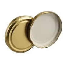 6 Pieces, 42mm, Gold - | Lug Cap, Easy to Open and Reseal Tin Caps & Lids | Glass Jars