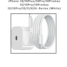 20W MFi-Certified Fast Charger & Cable for iPhone 14/13/12/11/X/XR Series – White