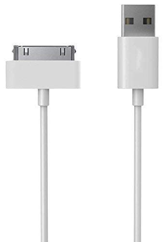30 Pin USB Data Cable Charger – Compatible with iPhone 4/4S, iPad 2, iPod, iPhone 3G/3Gs (White) - Flymaster ShopFlymaster ShopB0BRWHWTJ9