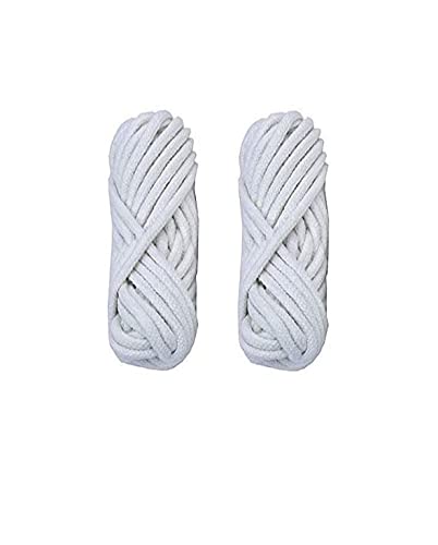 Pyjama Nada Flat Dori Strings (Cotton) 10 Meters 100% Pure Cotton Nada For Pyjamas Ethnic pack of 2 Indian Dresses, Pyjamas, Lehenga, Saree,Petticoat, Salwars, Patiala,Chudidars - White