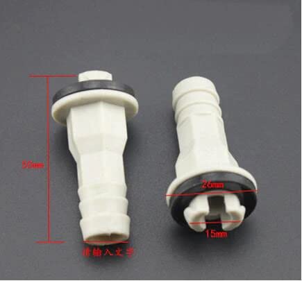 Water Drain Outlet Pipe Adapter Nozzle Hose Connector Straight Type for Air Conditioners - 1 No.