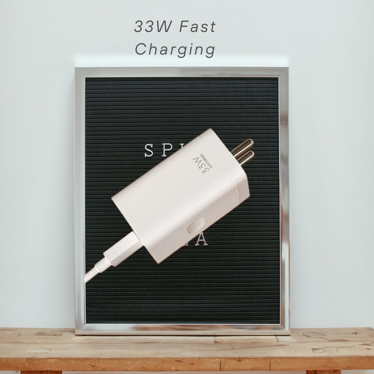 33W Fast Charger Adapter with USB to Type-C Cable | Quick Charge (QC) Technology | Wall Charger for USB-C Devices (White) - Flymaster Shop