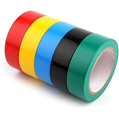 Electric Insulating Tape | Multipurpose and Water Proof | Suitable for Home and Outdoor Use | Includes 6 Multicolored Rolls