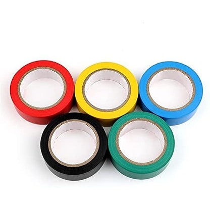 Electric Insulating Tape | Multipurpose and Water Proof | Suitable for Home and Outdoor Use | Includes 6 Multicolored Rolls