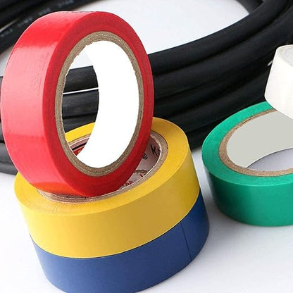Electric Insulating Tape | Multipurpose and Water Proof | Suitable for Home and Outdoor Use | Includes 6 Multicolored Rolls