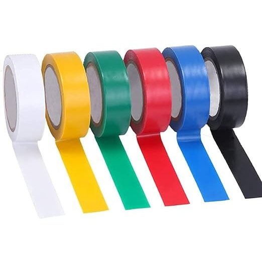 Electric Insulating Tape | Multipurpose and Water Proof | Suitable for Home and Outdoor Use | Includes 6 Multicolored Rolls