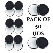 Glass Jars Air-Tight Black Metal Caps – Stylish Storage for Pantry, Spices, and More (82mm), Metal Lid for Glass jar/Bottles.