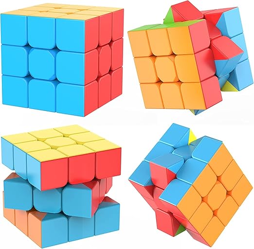 3C Cube 3X3X3 High-Speed Stickerless Magic Puzzle Cube for Kids and Adults.