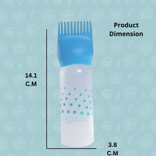 Premium Plastic Root Comb Oil Applicator Bottle with Graduated Scale - 200 ML, Multicolor (Pack of 2).