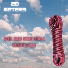 Flymaster PVC Coated Steel Wire Rope for Drying Clothes/Clothesline, Length 20 Meter (Multi Colour)  Pack of 2