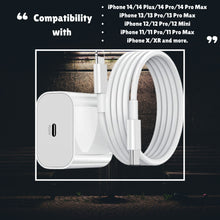 20W MFi-Certified Fast Charger & Cable for iPhone 14/13/12/11/X/XR Series – White