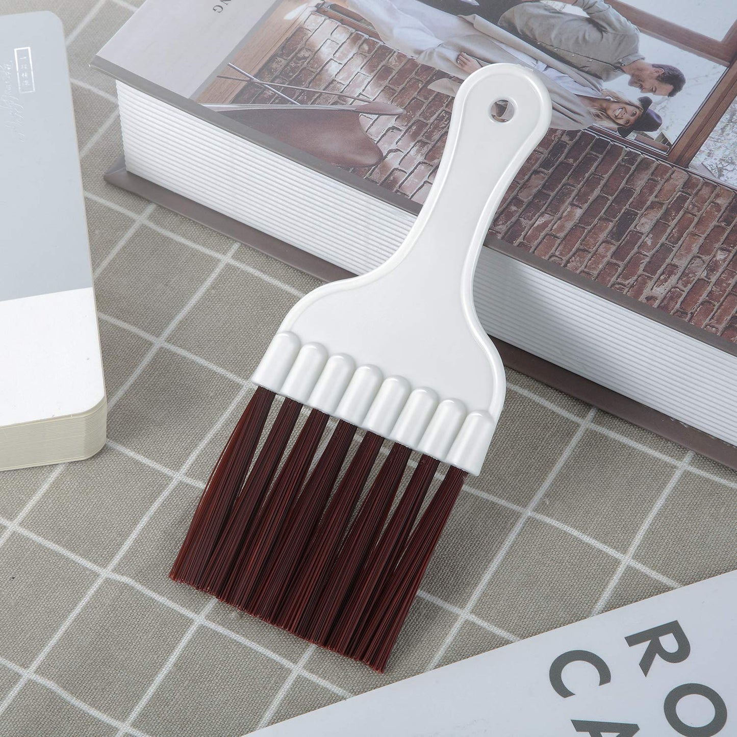 4 Packs Air Conditioner Condenser Fin Cleaning Brush Refrigerator Coil Cleaning Whisk Brush Small Plastic Whisk Brush (Brown) - Flymaster Shop