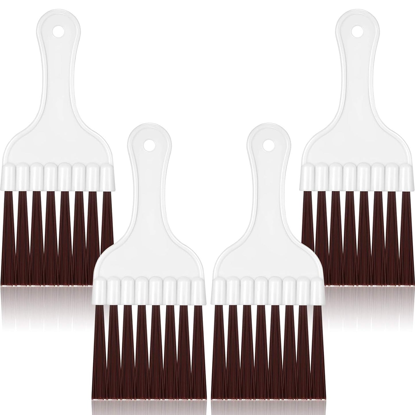 4 Packs Air Conditioner Condenser Fin Cleaning Brush Refrigerator Coil Cleaning Whisk Brush Small Plastic Whisk Brush (Brown) - Flymaster Shop