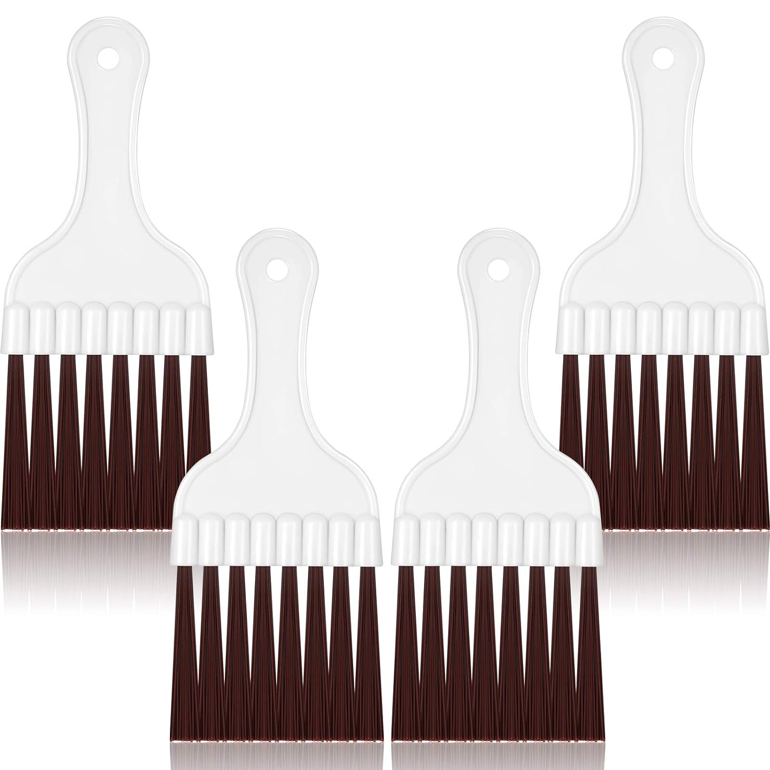 4 Packs Air Conditioner Condenser Fin Cleaning Brush Refrigerator Coil Cleaning Whisk Brush Small Plastic Whisk Brush (Brown) - Flymaster Shop