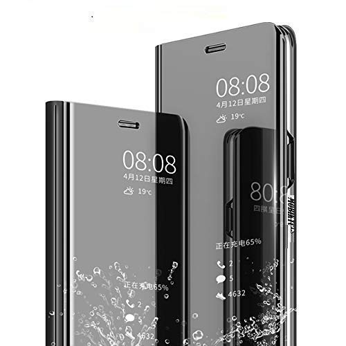 Realme 6 Pro Clear View Electroplate Mirror Protective Leather Flip Cover with Glass - Premium, Stylish, and Durable Case for Ultimate Protection and Functionality.