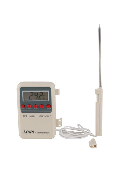 Digital Multi-Stem Thermometer with LCD (White Multicolor)