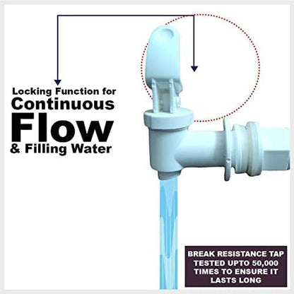 RO Purifier Replacement Tap – Leak-Proof, Durable, Easy-to-Use | Compatible with HUL. Pure.it Gravity & Electric Water Purifier, RO UV UF Compatible, Smooth Operation Pack - 1 White Colour