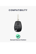 TPU Car Key Cover Compatible with Ren-Ault Logan, Duster, Verito, Lodgy 2 Button Remote Key