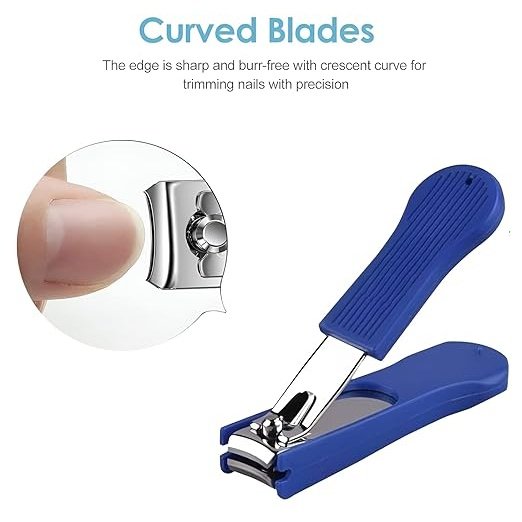 Personal Care | Fingernail and Toenail Cutting | Stainless Steel, Plastic Grip, Suitable for Men and Women (Multicolor)