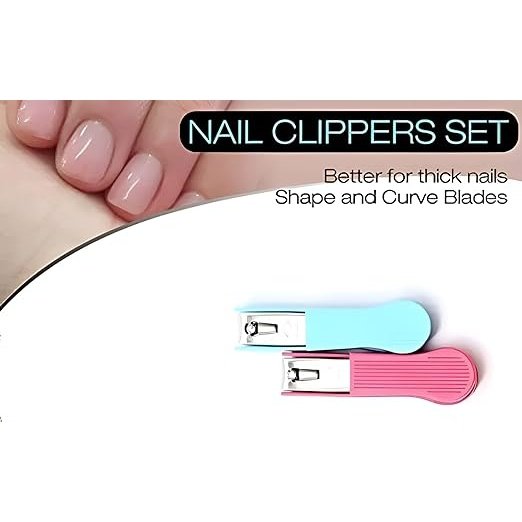 Personal Care | Fingernail and Toenail Cutting | Stainless Steel, Plastic Grip, Suitable for Men and Women (Multicolor)
