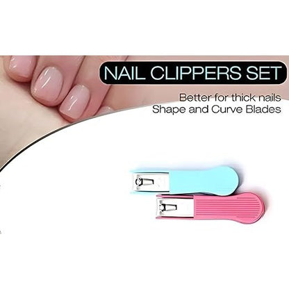 Personal Care | Fingernail and Toenail Cutting | Stainless Steel, Plastic Grip, Suitable for Men and Women (Multicolor)
