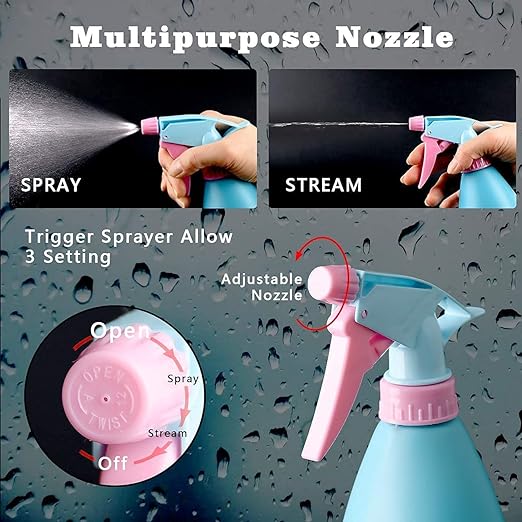 Refillable Water Bottle Sprayer for Plants and More | Garden and Household Fine Mist Spray, Lawn Sprinkler, Portable Mister, and Multi-Use for Home, Car, Travel, Hair | Pack of 1 - Flymaster Shop