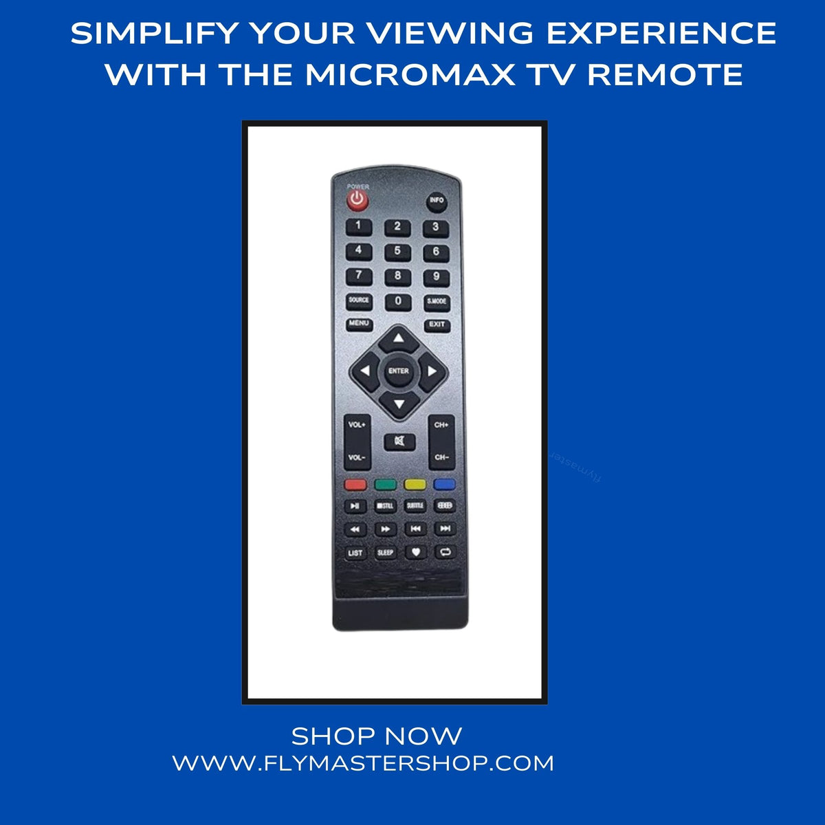 Micromax LCD/LED TV Remote Control | Easy Navigation & Control for LCD/LED TV Models.