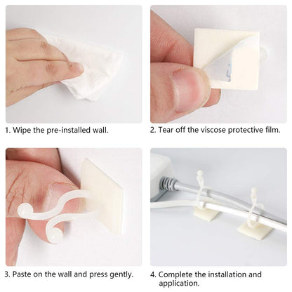 ® 50Pcs Wall Fixture Clips for Plant Climbing Vine Plant Climbing Wall Fixer Self-Adhesive Hook, Wall Vines Fixture Wall Hook Vines Climbing Clip for Home (Green) - Flymaster Shop