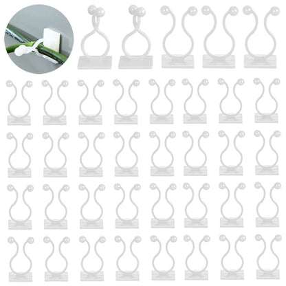 ® 50Pcs Wall Fixture Clips for Plant Climbing Vine Plant Climbing Wall Fixer Self-Adhesive Hook, Wall Vines Fixture Wall Hook Vines Climbing Clip for Home (Green) - Flymaster Shop