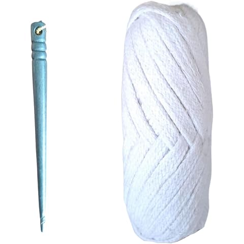 Pyjama Nada Flat Dori Strings (Cotton) 10 Meters 100% Pure Cotton Nada For Pyjamas Ethnic pack of 2 Indian Dresses, Pyjamas, Lehenga, Saree,Petticoat, Salwars, Patiala,Chudidars - White