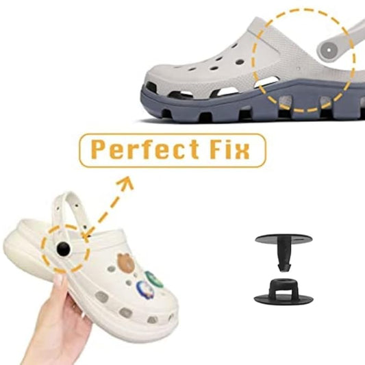 12 Sets Crocs Rivets Replacement Rivets for Crocs, Universal Crocs Shoes Repair Rivets,Replacement Parts for Crocs (Black)