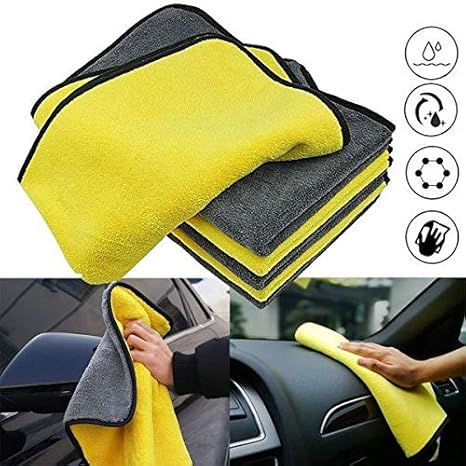 Soft Cloth for car Kitchen Cleaning Laptop Bike Combo Microfiber dusting Duster Double Layer