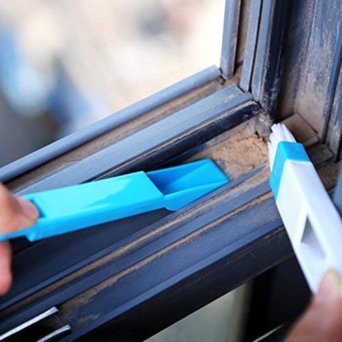 Corners & Edges Dust Cleaning Brush for Window Frame, Keyboard with Mini Dustpan Window Cleaner Brush(Multi Colour)