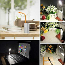 Pack of 5 Mini Adjustable Book USB LED Light Night Lamps for Power Bank, PC Laptop Computer Keyboard (Multicolor)