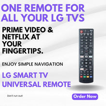 Flymaster Universal Remote for LG Smart LED, LCD, HD, Plasma TVs | Prime Video & Netflix Buttons | Compatible with All LG Models