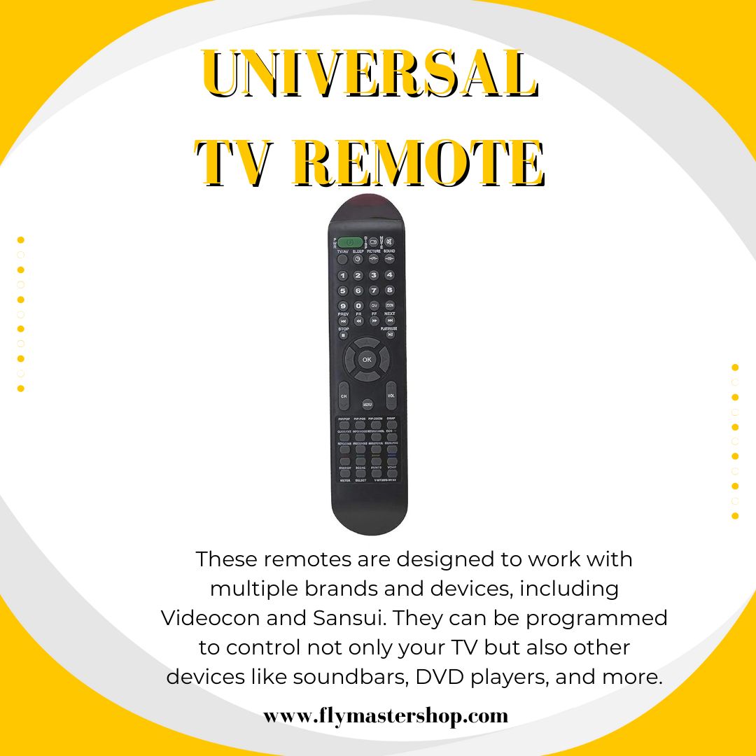 Flymaster Videocon & Sansui LCD/LED TVs |  Remote Controls |  Universal Compatibility & Easy to Use