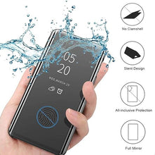 Samsung S6 Edge Clear View Electroplate Mirror Protective Leather Flip Cover with Glass - Premium, Stylish, and Durable Case for Ultimate Protection and Functionality.