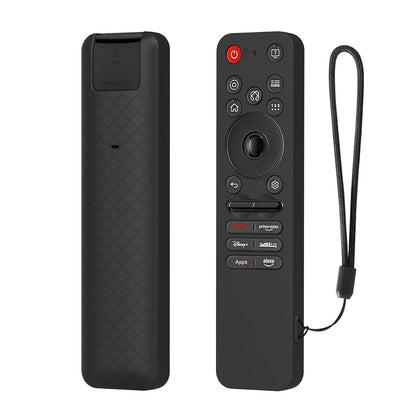 Silicone Tv Remote Cover Compatible with LG Smart TV Remote Cover - 2025 and Above Model LG MR25GA TV Protective Case with Lanyard [Remote NOT Included] (Black)