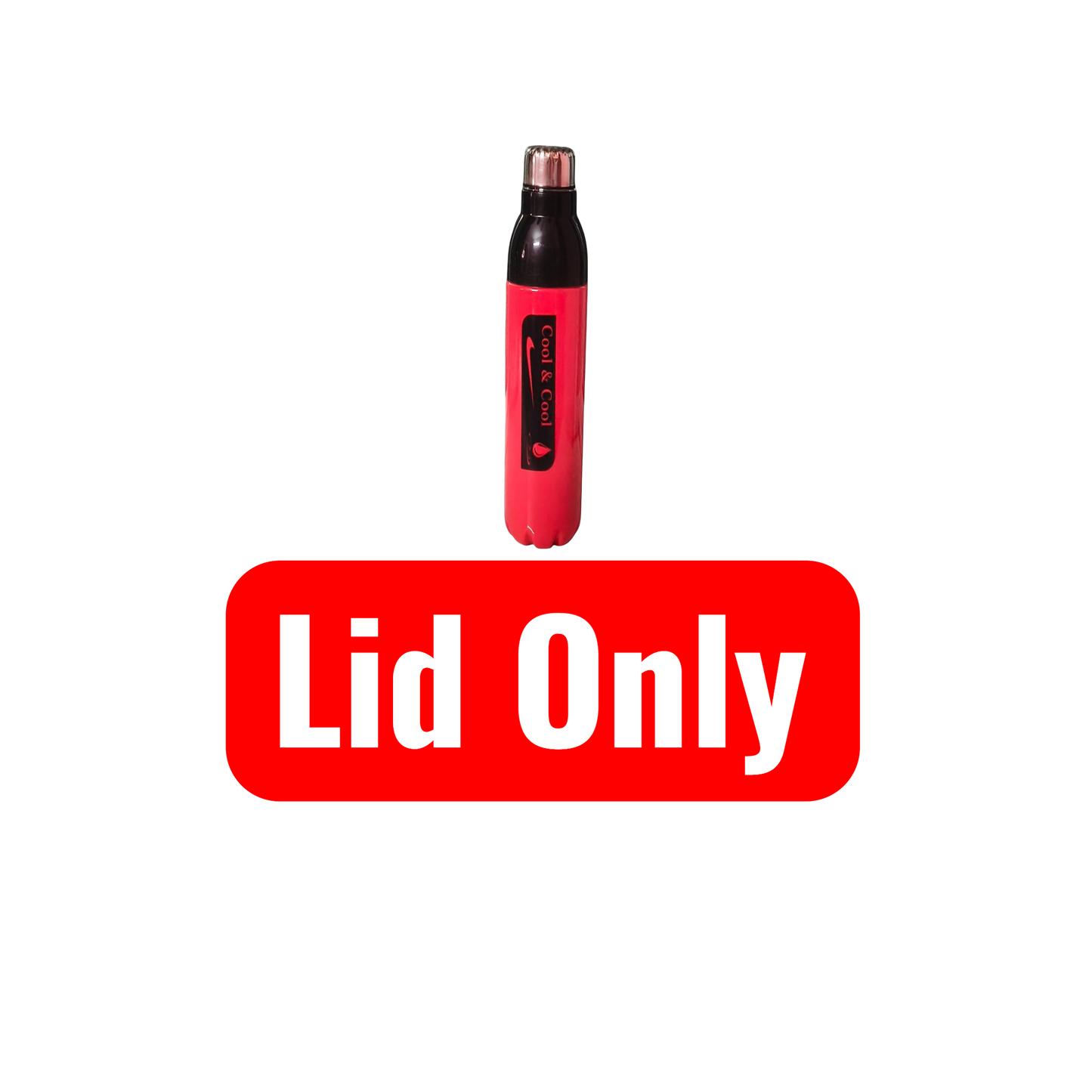 Spare Lid For Cool & Cool Plastic Vacuum Insulated Bottle – Double Wall Pink Flask Bottle (Lid/Cap Only)