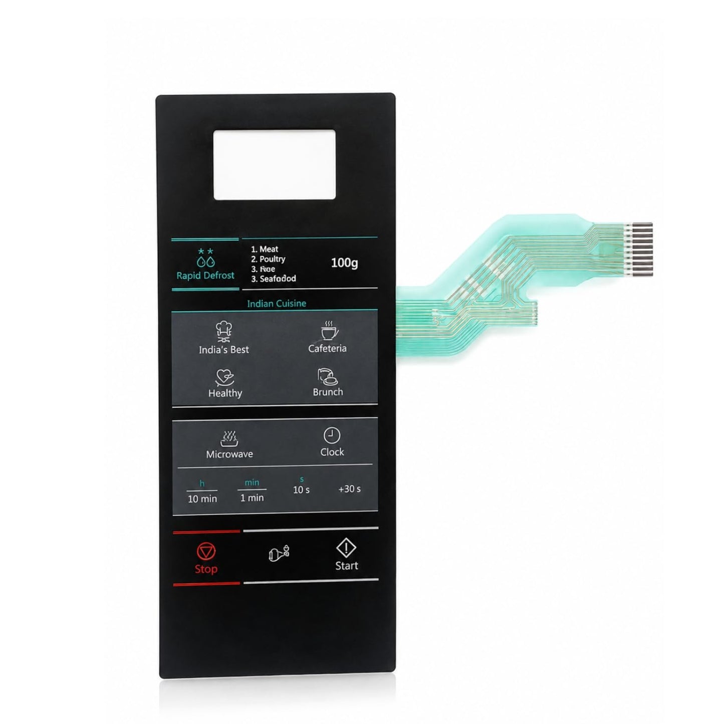Replacement Membrane Touch Keypad for Samsung Microwave Oven MW73AD MW-73AD, Black