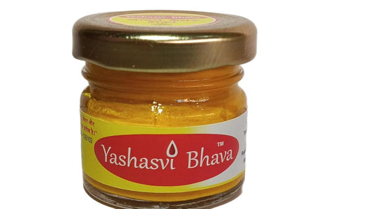 Pure Chandan Kesar Tika | Sandalwood and Saffron Paste Tilak for Pooja, Hawan, Spiritual Rituals, Yoga Meditation | Long Lasting Fragrance | Cooling Ready to Use Tilak Paste (20Gm)