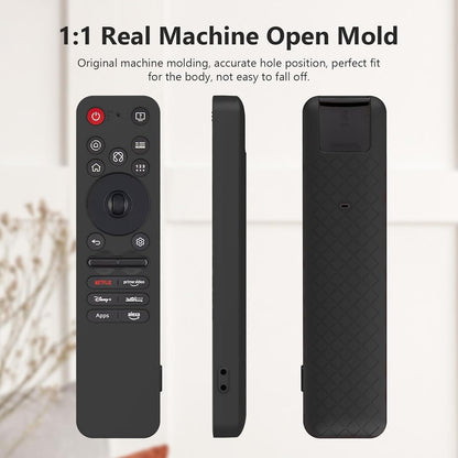 Silicone Tv Remote Cover Compatible with LG Smart TV Remote Cover - 2025 and Above Model LG MR25GA TV Protective Case with Lanyard [Remote NOT Included] (Black)