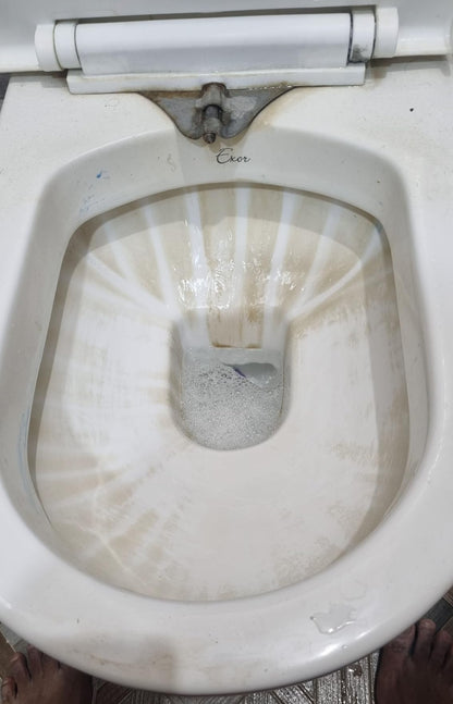 Pumice Stone for Toilet Bowl Cleaning,Pumice Stick with Handle,Powerfully Away Limescale Stain,Hard Water Ring, Calcium Buildup,Iron,Rust.Remover for Tile Bath-tub - 2 Pack