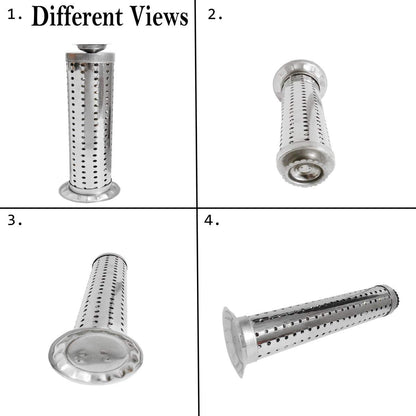 Safety Agarbatti Stand Steel Incense Holder (Silver, Pack of 2)(Cylindrical)