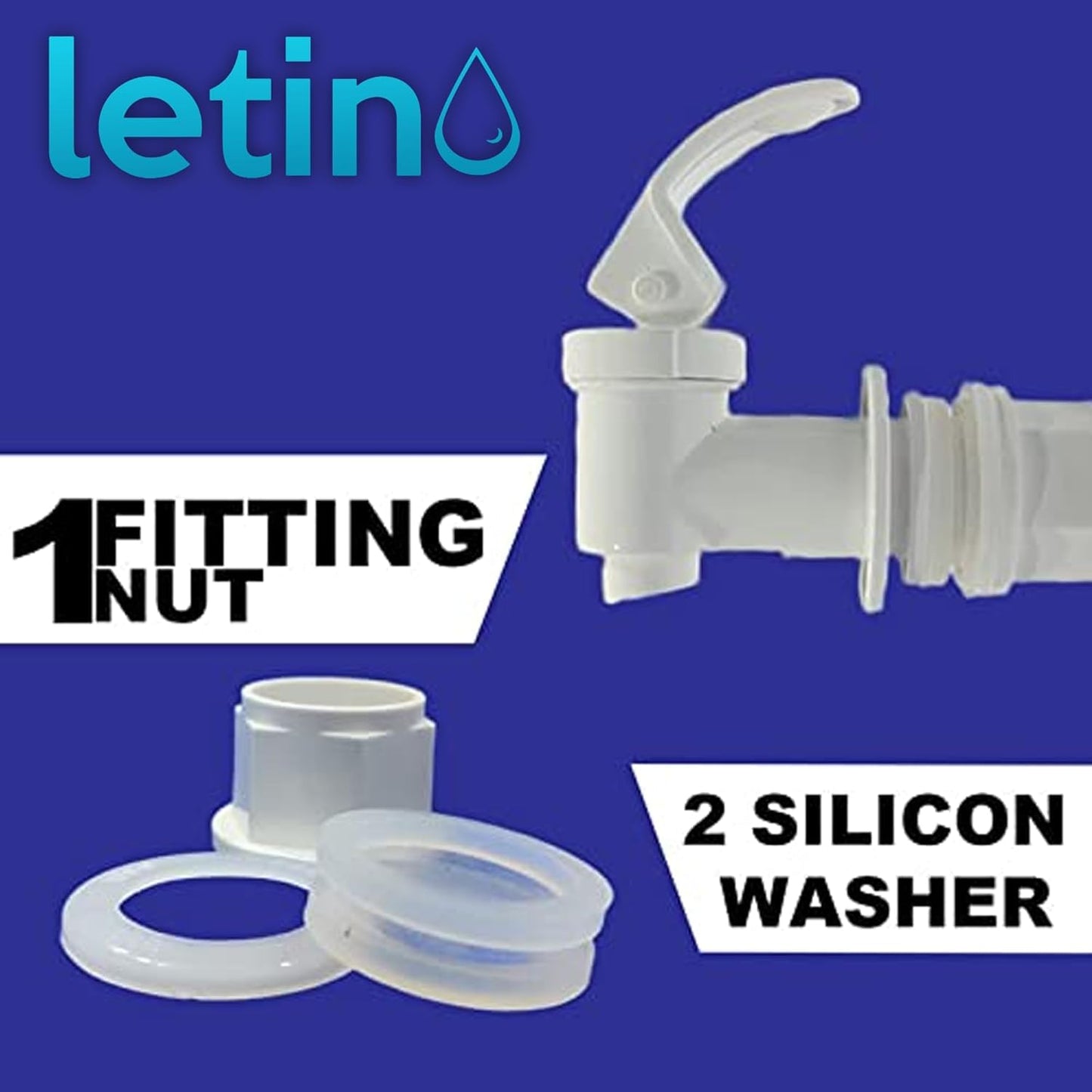 RO Purifier Replacement Tap – Leak-Proof, Durable, Easy-to-Use | Compatible with HUL. Pure.it Gravity & Electric Water Purifier, RO UV UF Compatible, Smooth Operation Pack - 1 White Colour