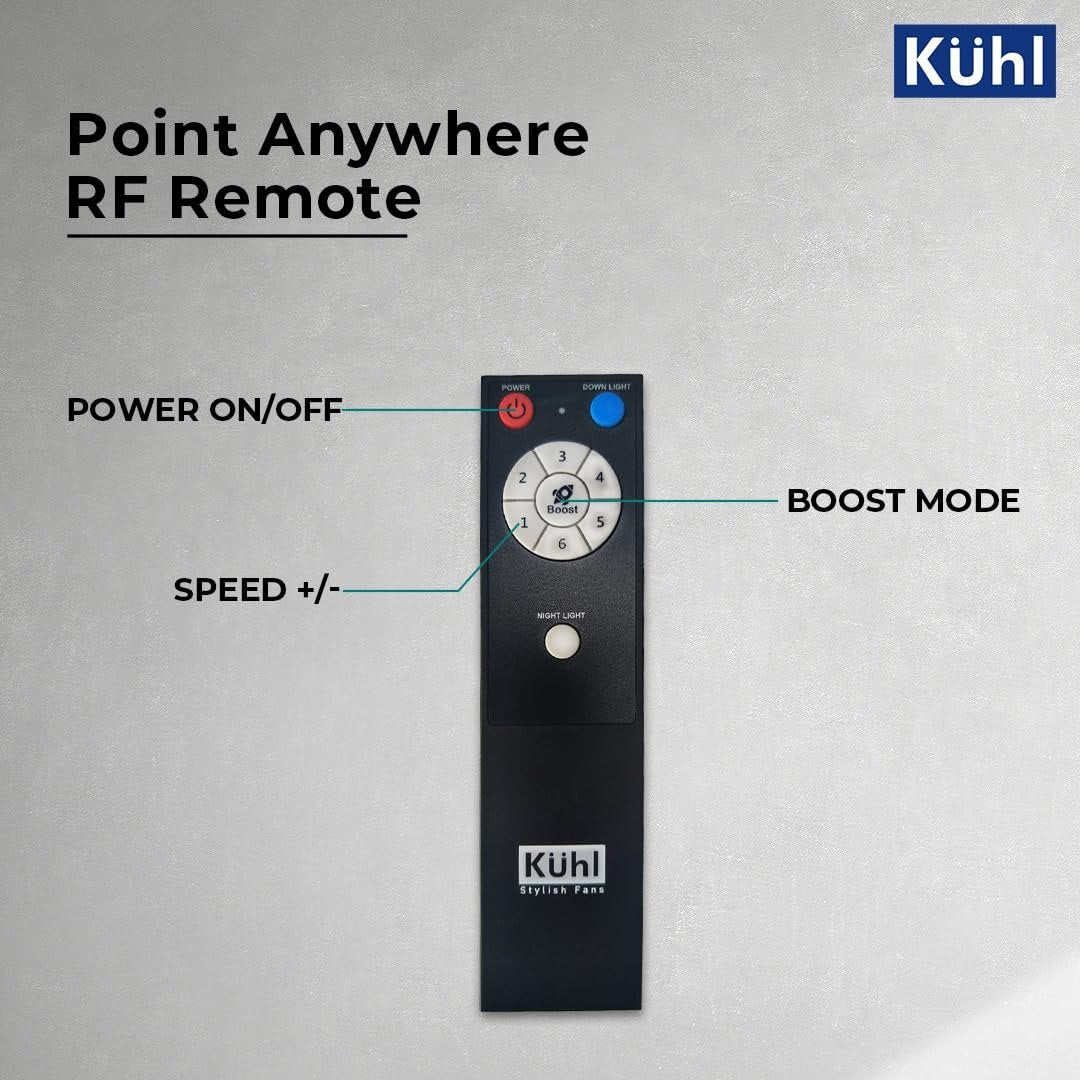 Kuhl glanz F3 Ceiling fan model compatible remote