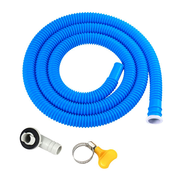 Air Conditioner Drain Hose Connector Elbow Fitting,with Universal 5.2 Ft AC Drain Hose kit for Mini-Split Condensate Unit & Window Units